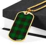 Fife District Scottish Clan Tartan Military Dog Tag Necklace Jewelry
