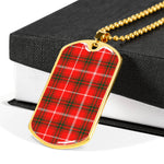 Duke Of Rothesay Scottish Clan Tartan Military Dog Tag Necklace Jewelry