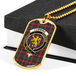 Cumming Hunting Modern Scottish Clan Tartan Military Dog Tag Necklace Jewelry