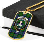 Paterson Hunting Scottish Clan Tartan Military Dog Tag Necklace Jewelry