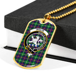 Inglis Scottish Clan Tartan Military Dog Tag Necklace Jewelry