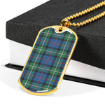 MacPhail Scottish Clan Tartan Military Dog Tag Necklace Jewelry