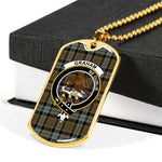 Graham Of Menteith Weathered Scottish Clan Tartan Military Dog Tag Necklace Jewelry