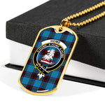 Home Ancient Scottish Clan Tartan Military Dog Tag Necklace Jewelry