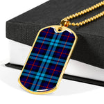 McCorquodale Scottish Clan Tartan Military Dog Tag Necklace Jewelry