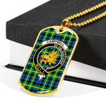 Campbell Of Breadalbane Ancient Scottish Clan Tartan Military Dog Tag Necklace Jewelry