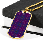 Pride Of Glencoe Scottish Clan Tartan Military Dog Tag Necklace Jewelry