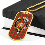 Carruthers Scottish Clan Tartan Military Dog Tag Necklace Jewelry