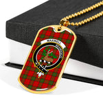 Maxwell Scottish Clan Tartan Military Dog Tag Necklace Jewelry