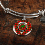 Scotstee Shop - Cairns Clan Scotland Tartan Plaid Charm Circle Bangle Bracelet Jewelry Gift  For Women