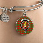 Scotstee Shop - Callander Clan Scotland Tartan Plaid Charm Circle Bangle Bracelet Jewelry Gift  For Women