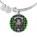 Scotstee Shop - Dalrymple Clan Scotland Tartan Plaid Charm Circle Bangle Bracelet Jewelry Gift  For Women