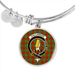 Scotstee Shop - Callander Clan Scotland Tartan Plaid Charm Circle Bangle Bracelet Jewelry Gift  For Women