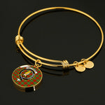 Scotstee Shop - Callander Clan Scotland Tartan Plaid Charm Circle Bangle Bracelet Jewelry Gift  For Women