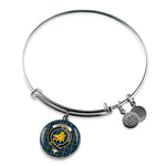 Scotstee Shop - Campbell Argyll Ancient Clan Scotland Tartan Plaid Charm Circle Bangle Bracelet Jewelry Gift  For Women