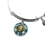 Scotstee Shop - Campbell Dress Ancient Clan Scotland Tartan Plaid Charm Circle Bangle Bracelet Jewelry Gift  For Women