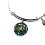 Scotstee Shop - Campbell Ancient Clan Scotland Tartan Plaid Charm Circle Bangle Bracelet Jewelry Gift  For Women