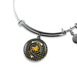 Scotstee Shop - Campbell Argyll Weathered Clan Scotland Tartan Plaid Charm Circle Bangle Bracelet Jewelry Gift  For Women