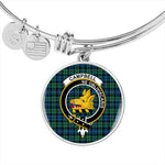 Scotstee Shop - Campbell Ancient Clan Scotland Tartan Plaid Charm Circle Bangle Bracelet Jewelry Gift  For Women