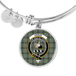 Scotstee Shop - Craig Clan Scotland Tartan Plaid Charm Circle Bangle Bracelet Jewelry Gift  For Women