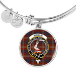 Scotstee Shop - Ainslie Ancient Clan Scotland Tartan Plaid Charm Circle Bangle Bracelet Jewelry Gift  For Women