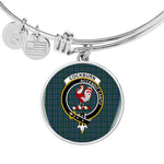 Scotstee Shop - Cockburn Clan Scotland Tartan Plaid Charm Circle Bangle Bracelet Jewelry Gift  For Women