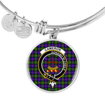 Scotstee Shop - Cameron Clan Scotland Tartan Plaid Charm Circle Bangle Bracelet Jewelry Gift  For Women