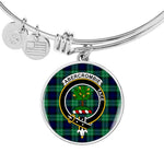 Scotstee Shop - Abercrombie Clan Scotland Tartan Plaid Charm Circle Bangle Bracelet Jewelry Gift  For Women