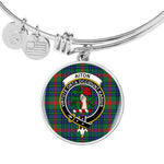 Scotstee Shop - Aiton Ancient Clan Scotland Tartan Plaid Charm Circle Bangle Bracelet Jewelry Gift  For Women
