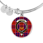 Scotstee Shop - Cameron Of Lochiel Modern Clan Scotland Tartan Plaid Charm Circle Bangle Bracelet Jewelry Gift  For Women