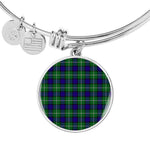 Scotstee Shop - Alexander Clan Scotland Tartan Plaid Charm Circle Bangle Bracelet Jewelry Gift  For Women