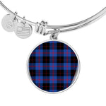 Scotstee Shop - Angus Modern Clan Scotland Tartan Plaid Charm Circle Bangle Bracelet Jewelry Gift  For Women