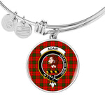 Scotstee Shop - Adair Clan Scotland Tartan Plaid Charm Circle Bangle Bracelet Jewelry Gift  For Women