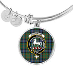 Scotstee Shop - Cochrane Ancient Clan Scotland Tartan Plaid Charm Circle Bangle Bracelet Jewelry Gift  For Women