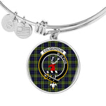 Scotstee Shop - Colquhoun Clan Scotland Tartan Plaid Charm Circle Bangle Bracelet Jewelry Gift  For Women