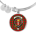 Scotstee Shop - Chisholm Clan Scotland Tartan Plaid Charm Circle Bangle Bracelet Jewelry Gift  For Women