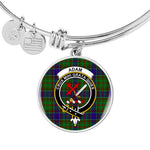 Scotstee Shop - Adam Hunting Clan Scotland Tartan Plaid Charm Circle Bangle Bracelet Jewelry Gift  For Women