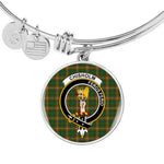 Scotstee Shop - Chisholm Hunting Clan Scotland Tartan Plaid Charm Circle Bangle Bracelet Jewelry Gift  For Women
