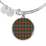 Scotstee Shop - Caledonia Ancient Clan Scotland Tartan Plaid Charm Circle Bangle Bracelet Jewelry Gift  For Women