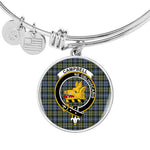 Scotstee Shop - Campbell Faded Clan Scotland Tartan Plaid Charm Circle Bangle Bracelet Jewelry Gift  For Women