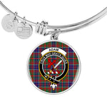 Scotstee Shop - Adam Ancient Clan Scotland Tartan Plaid Charm Circle Bangle Bracelet Jewelry Gift  For Women