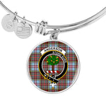 Scotstee Shop - Anderson Ancient Clan Scotland Tartan Plaid Charm Circle Bangle Bracelet Jewelry Gift  For Women
