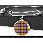Scotstee Shop - Culloden Ancient Clan Scotland Tartan Plaid Charm Circle Bangle Bracelet Jewelry Gift  For Women