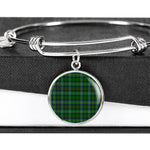 Scotstee Shop - Cranston Modern Clan Scotland Tartan Plaid Charm Circle Bangle Bracelet Jewelry Gift  For Women