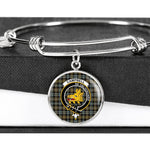 Scotstee Shop - Campbell Argyll Weathered Clan Scotland Tartan Plaid Charm Circle Bangle Bracelet Jewelry Gift  For Women