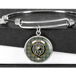Scotstee Shop - Craig Clan Scotland Tartan Plaid Charm Circle Bangle Bracelet Jewelry Gift  For Women