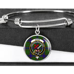 Scotstee Shop - Adam Hunting Clan Scotland Tartan Plaid Charm Circle Bangle Bracelet Jewelry Gift  For Women