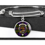 Scotstee Shop - Chalmers Clan Scotland Tartan Plaid Charm Circle Bangle Bracelet Jewelry Gift  For Women