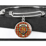 Scotstee Shop - Chattan Clan Scotland Tartan Plaid Charm Circle Bangle Bracelet Jewelry Gift  For Women