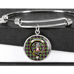 Scotstee Shop - Clephan Clan Scotland Tartan Plaid Charm Circle Bangle Bracelet Jewelry Gift  For Women